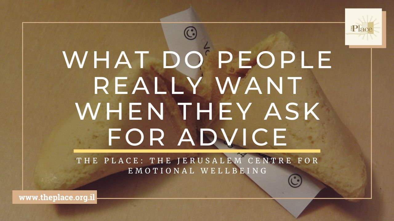 What Do People Really Want When They Ask for Advice